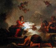 Jean-Honore Fragonard The Adoration of the Shepherds. oil painting on canvas